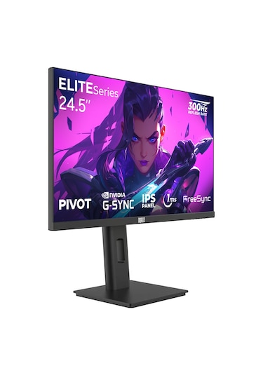 Dragos EliteSeries E245FHD300 24.5" 1 MS 300 Hz FreeSync G-Sync IPS Pivot Oyuncu Monitörü