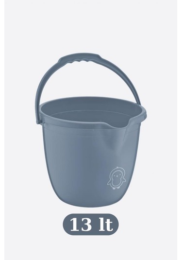 Flosoft Bebek Banyo Kovası, Saplı Oluklu Çok Amaçlı Kova 13 Litre Çok Renkli