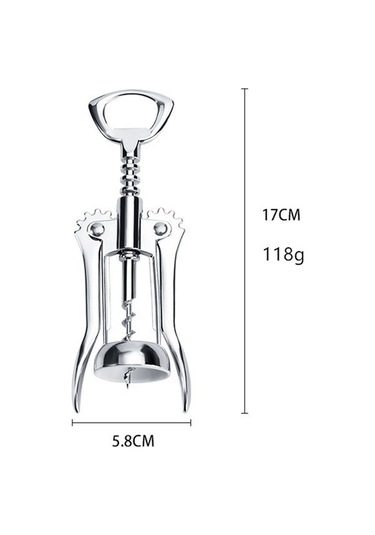 Taşınabilir Şarap Açacakları - Paslanmaz Çelik, Gümüş, Kırmızı Şarap Açacağı Gümüş