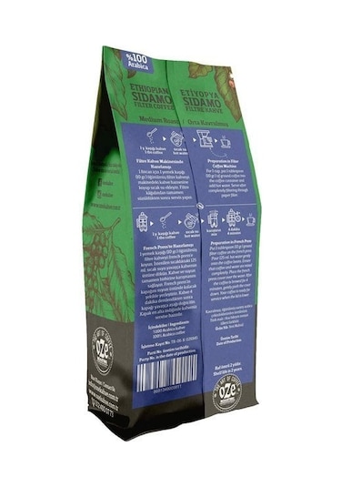 Oze Ethiopian Sidamo Filtre Kahve 2'li 250G French Press