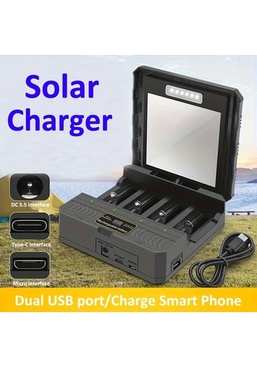 Besthome1 Dream011 1 Bilgisayar Güneş Şarj Cihazı Lityum Pil 18650-26650, Akıllı Usb Şarj
