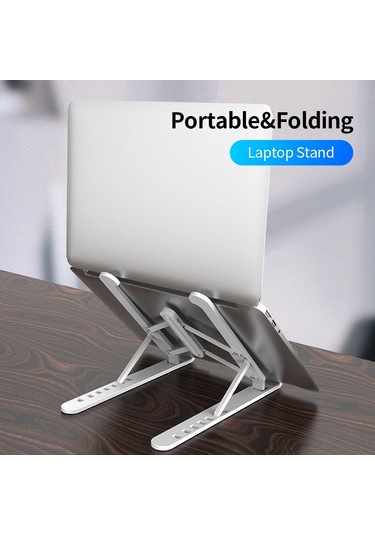 Reedark 11-17 İnç Dizüstü Bilgisayar Ve Tablet Ayakçısı - 6 Seviye Yükseklik Ayarlı, Katlanabilir, Soğutucu Ofis Masaüstü Yükseltici Pembe