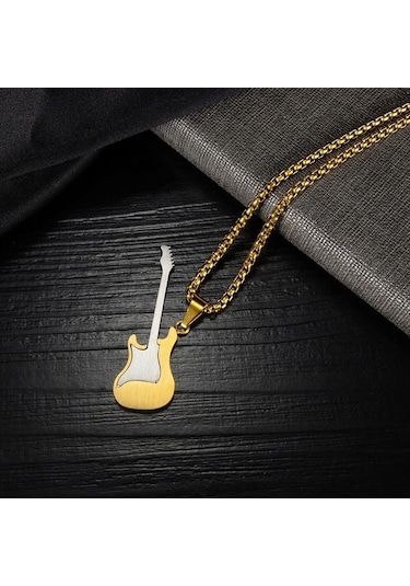 Fastbuy Opk 1989 Paslanmaz Çelik Kolye Ucu Titanyum Çelik, Altın Kolye Ucu+0.4x70cm İnci Zincir, Renk: Altın, Kolye Ucu Çok Renkli