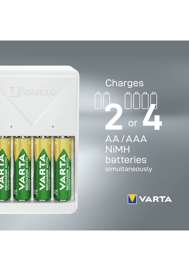 Varta Plug  Şarj Cihazı+8x2100mAh AA Şarjlı Kalem+ÇANTA