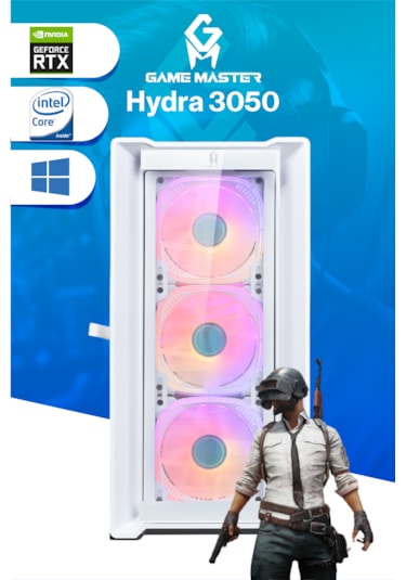 Game Master Hydra 3050-16 i3-12100F 16 GB 512 GB M.2 SSD Free Dos Masaüstü Oyuncu Bilgisayarı