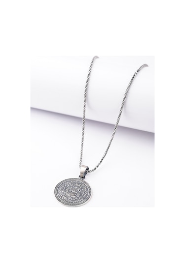 Encili Silver 925 Ayar Gümüş Kıtmir Nazar Duası Model Erkek Kolye