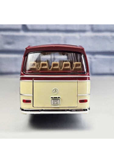 1:43 Ölçek Mercedes Benz O302 Otobüs Kırmızı/bej