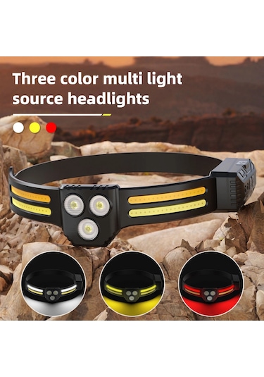 Wison Ws-2030 Sensörlü 6 Mod Dahili Pilli Type-c Şarjlı Kafa Feneri Siyah