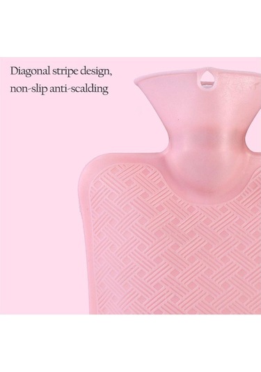 Mavi Sıcak Su Şişesi Düz Renk Kalın Pvc Silikon Kauçuk Sıcak Su Şişesi Sulama El Isıtıcıları Sıcak Saray Sıcak Çanta 1 L