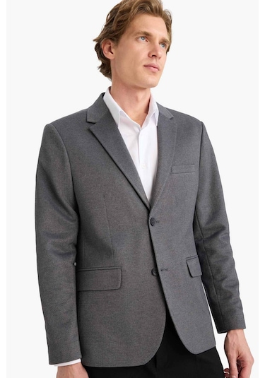 Defacto Slim Fit Blazer Ceket F7690ax26spar198 Antrasit-ar198