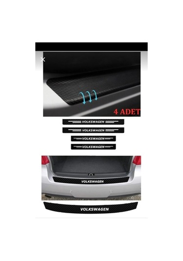 Volkswagen Transporter Bağaj Ve Kapı Eşiği Karbon Sticker Set