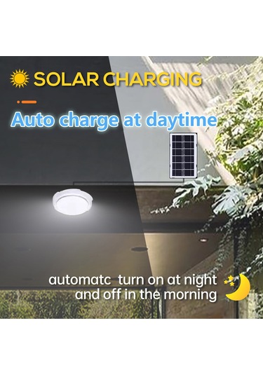 Tenfowee Güneş Enerjili 45w Led Tavan Lambası - 50 Işık, Ip66 Su Geçirmez, Uzaktan Kumandalı, 25m² Aydınlatma Beyaz