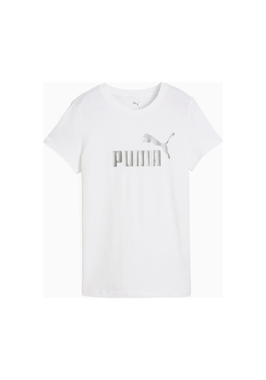 Puma Metallıc No. 1 Logo Tee Kadın Tişört Beyaz Beyaz