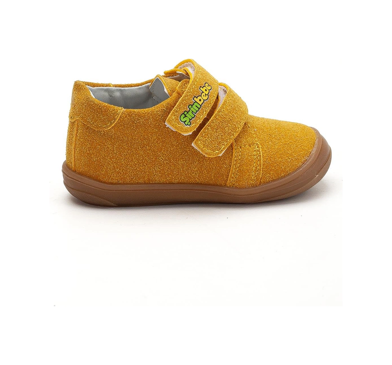 Şirinbebe Ortopedik Erkek İlkadım Bebek Ayakkabı Sarı Çift Cırtlı-4192 Sarı