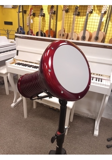 Darbuka Döküm Kaliteli Kırmızı - Akort Ayarlı Taşıma Çantası+metod