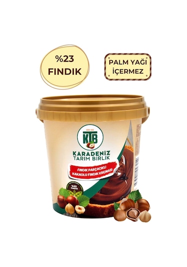 Karadeniz Tarım Birlik Fındık Parçacıklı Kakaolu Fındık Kreması %23 Fındık 3 x 800 G