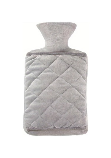 Willowhaven Kahverengi 2000ml Sıcak Su Torbası Kalın Puşet Kılıflı Karın Isıtıcı El Isıtıcı Kahverengi