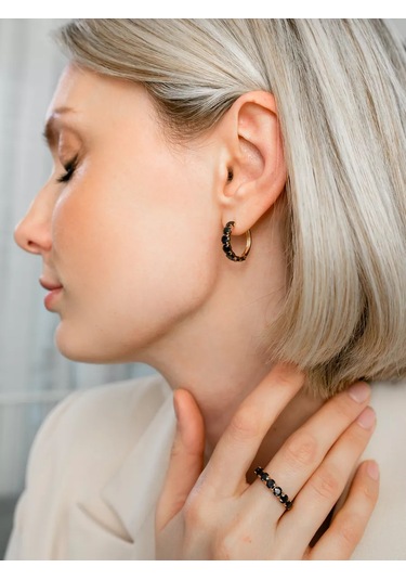 Lamponi 925 Ayar Gümüş Spinell İli Altın Kaplama Yüzük 239502995 Altın