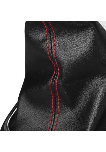 Springsun Volkswagen Golf 5 Vitesi Şanzuman Topu, Korumalı Pvc+pu Halka Örtüsü, Kırmızı Çizgili Abs Malzeme Siyah