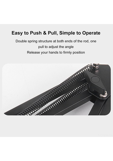 Moveevo Siyah Klemli Kollu Cihaz Tutucu - 4-12.9 İnç Telefon/tablet Uyumlu - Çalışma/izleme/canlı Yayın İçin Elserbest Ayarabilir Masa/bedside Stant