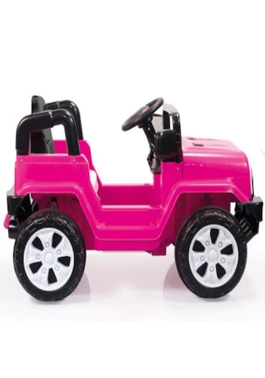 Dolu Neon Uzaktan Kumandalı Akülü Araba 12 V Pembe