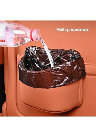 Chuangyinshop Ideal Orange Stylish Araç Depolama Kutusu 1 Adet Çok Fonksiyonlu Çöp Kutusu Bardaklık