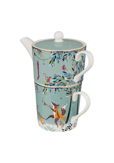 Woodland Tales Bir Kişilik Çay, Neşeli Grup Çok Renkli
