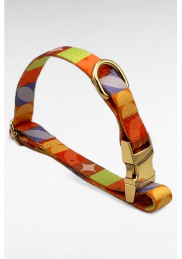 Caramelos İsimli Köpek Tasması, Yavru Köpek Tasması, Küçük Irk Köpek Tasması, Metal Kilit, 1,5 Cm Turuncu