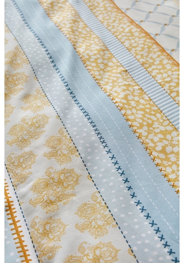 Karacahome Sarah Anderson Carlene Çift Kişilik Nevresim Takımı Sarı