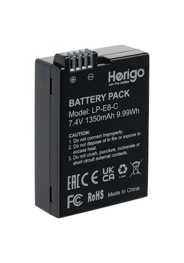 Herigo Lp-e8-c 1350mah Type-c Şarjlı Batarya Lp-e8 Uyumlu