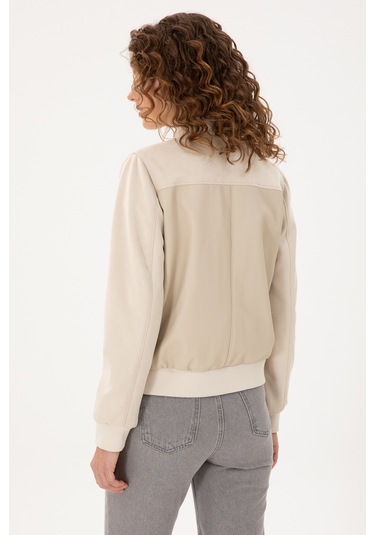 U.s. Polo Assn. Kadın Ekru Deri Mont-kaban 50297226-vr019 Ecru