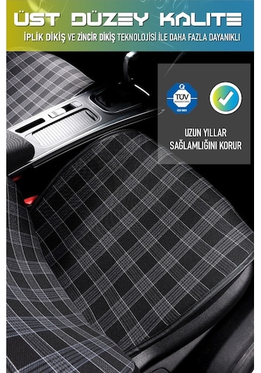 Volvo Xc40 Uyumlu Koltuk Minderi Ön 2'li Set Ekose Model