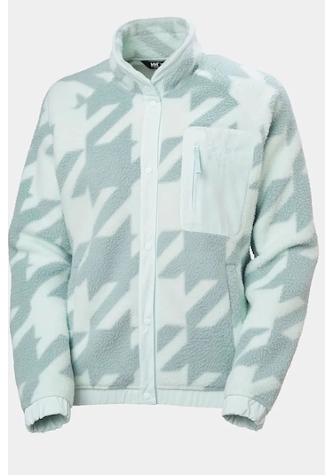 Helly Hansen Kadın Imperial Printed Pile Snap Mont Mavi