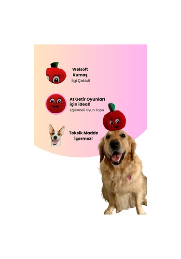 Havhav Elma Peluş Köpek Oyuncağı