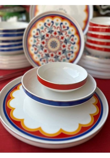 Yemek Takımı Modern Armada 24 Parça 6 Kişilik Renkli