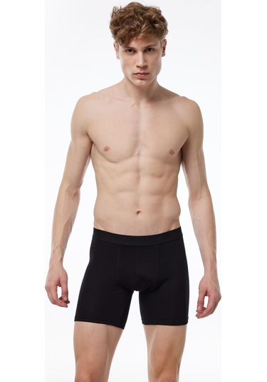 Malabadi Erkek Siyah 3 Lü Paket Modal Uzun Boxer 010