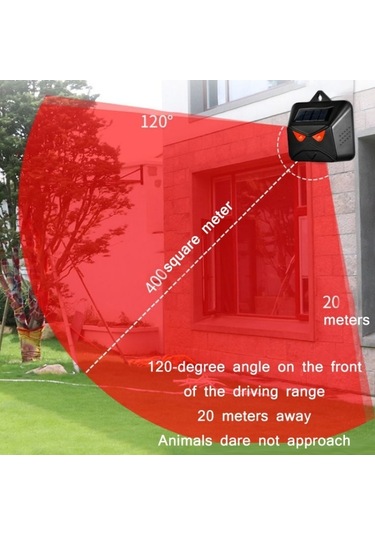 Cbtx Güneş Hayvan Kovucu Kırmızı Led Işık Su Geçirmez Hayvan Caydırıcı 4 Adet