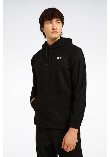 Id -f Fleece Hoodıe Siyah Erkek Polar Siyah
