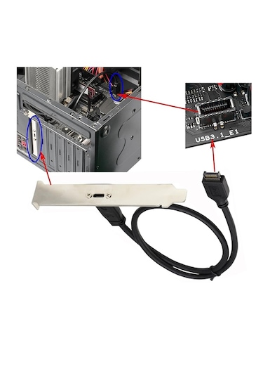 Usb Type E To Type C Type E To Type C Çevirici Dönüştürücü Kablo