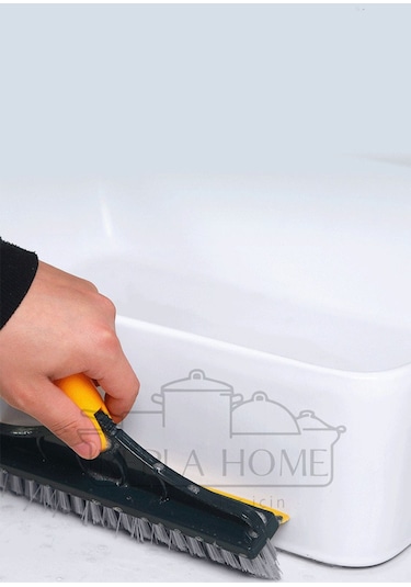 Sihirli Süpürge V Şekli ve Çekçek İle Çift Fırçalı Çift Taraflı Temizleme Fırçası