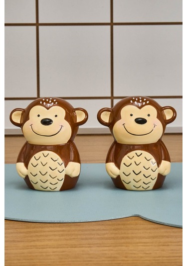 Karaca Monkey Tuzluk Ve Biberlik Kahverengi Kahverengi