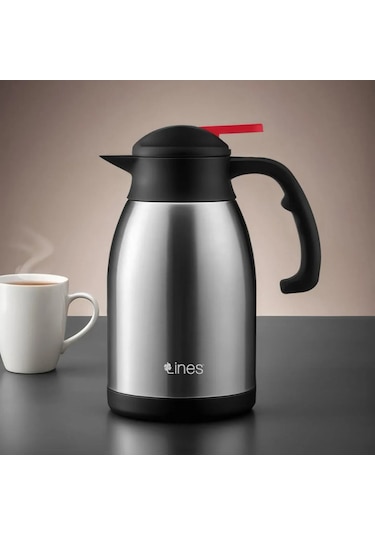 Lines Lk-01000 304 Paslanmaz Çelik Çay Termosu-çelik Termos 2 L I
