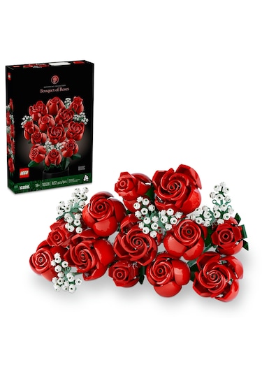 LEGO® Icons Gül Buketi 10328 Yetişkinler için Dekoratif ve Sergilenebilir Model Yapım Seti - 822 Parça
