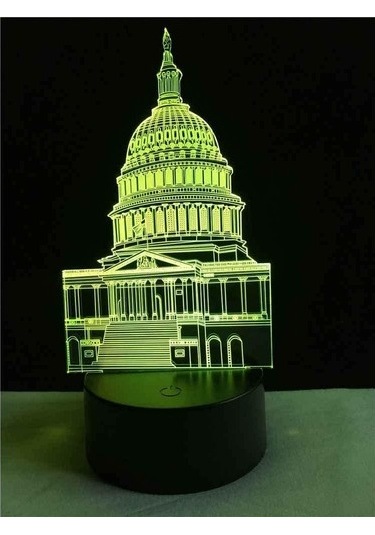 Goldenqian Çocuklar Için Kale Bina Lambası 3d Gece Lambası, 16 Renk Değişimi Ve Uzaktan Kumandalı 3d Illüzyon Lambası, Erkekler Ve Kızlar Için Doğum Günü Hediyesi L402ql Siyah