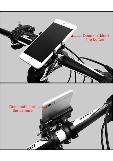 Motosiklet Gidon Alüminyum Alaşımlı Telefon Braketi 001