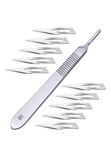 Bisruri Neşter Sapı Ve 10 Tane 11 Numara Uçu İle Set