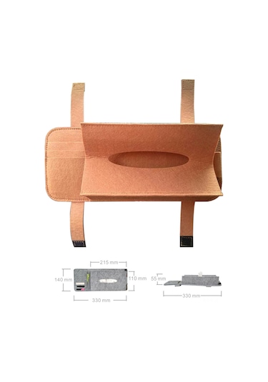 Fosenze Araç İçi Çok Amaçlı Güneşlik Ve Mendil Kutusu - Yün Keçe Yapımı