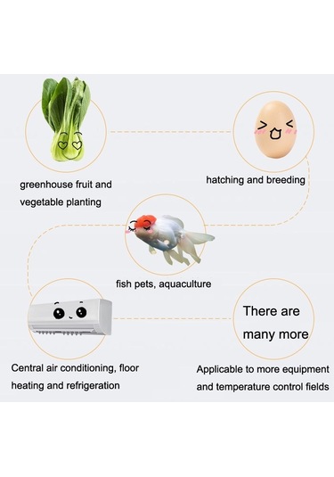 Butu W-1213 Akıllı Dijital Ekran Pet Termostat Dikim Hatch Yetiştiriciliği Sıcaklık Kontrol Cihazı Siyah