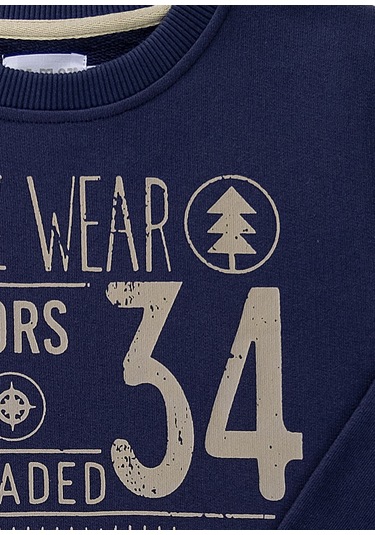 Organik Erkek Çocuk Sweat - Spencer 001 Lacivert