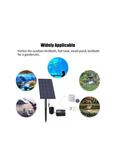 Pazly 2w Takmalı Solar Oksijen Pompası - Balık Tankı Oksijenatör Cihazı